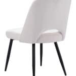 Ivory Shearling Style Dining Chairs with Steel Legs (Set of 2) 19 Ivory Shearling Style Dining Chairs with Steel Legs (Set of 2)