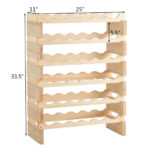 Stackable Wooden Wine Rack for 36 Bottles Wobble-Free Design 12 Stackable Wooden Wine Rack for 36 Bottles Wobble-Free Design