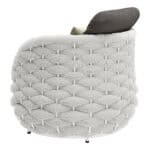 Gray Aluminum Frame Accent Chair with Washable Outdoor Fabric