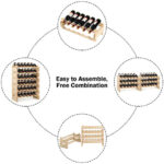 Stackable Wooden Wine Rack for 36 Bottles Wobble-Free Design 14 Stackable Wooden Wine Rack for 36 Bottles Wobble-Free Design