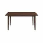 Brown Solid Wood Rectangular Dining Table Mid-Century Modern Design