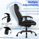 Ergonomic Massage Office Chair with 6-Point Vibration - Black