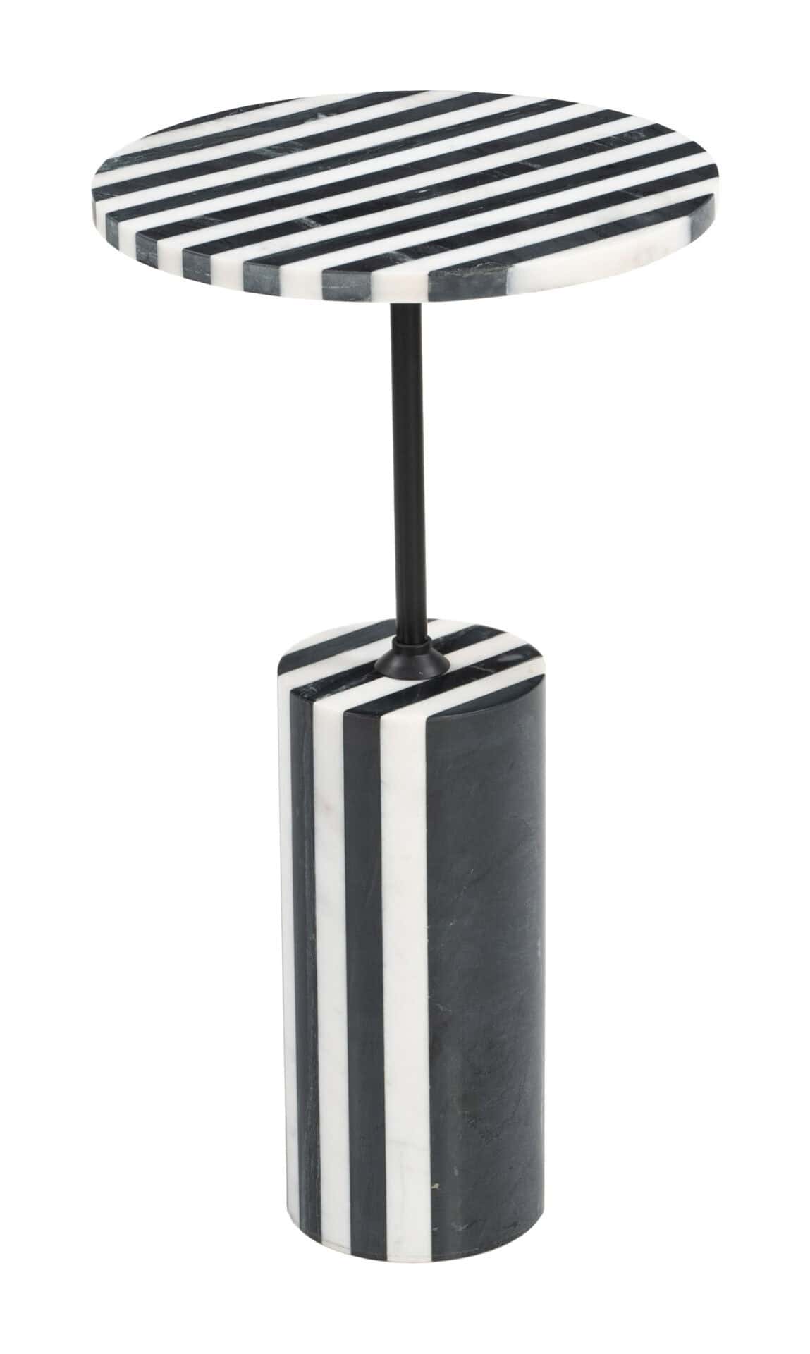 Multicolor Marble and Iron Round Side Table with Sleek Design 1 Multicolor Marble and Iron Round Side Table with Sleek Design