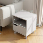 Mid Century Modern White Side Table with Drawer and Shelf 12 Mid Century Modern White Side Table with Drawer and Shelf
