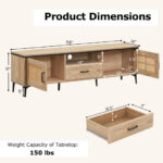 Mid Century Modern Oak TV Stand with Cabinets and Drawer 12 Mid Century Modern Oak TV Stand with Cabinets and Drawer
