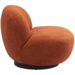 Burnt Orange Shearling Accent Chair with Modern Powder-Coated Legs 15 Burnt Orange Shearling Accent Chair with Modern Powder-Coated Legs