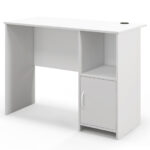Modern White Computer Desk with Storage Cabinet and Open Shelf 10 Modern White Computer Desk with Storage Cabinet and Open Shelf