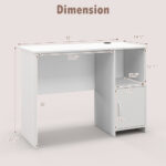 Modern White Computer Desk with Storage Cabinet and Open Shelf 12 Modern White Computer Desk with Storage Cabinet and Open Shelf