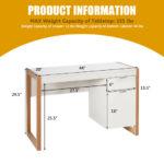 Modern Writing Desk with Drawer, Cabinet, and Spacious Worktop 19 Modern Writing Desk with Drawer, Cabinet, and Spacious Worktop