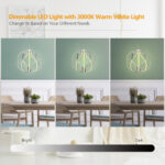 Modern Adjustable Warm White LED Chandelier with Dimmable Brightness