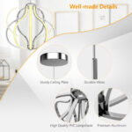 Modern Adjustable Warm White LED Chandelier with Dimmable Brightness