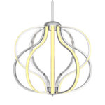Modern Adjustable Warm White LED Chandelier with Dimmable Brightness