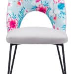Multicolor Velvet Dining Chairs with Steel Frame (Set of 2)