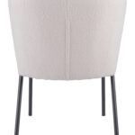 Cream Shearling Style Mid-Century Modern Stackable Dining Chair (Set of 2) 16 Cream Shearling Style Mid-Century Modern Stackable Dining Chair (Set of 2)
