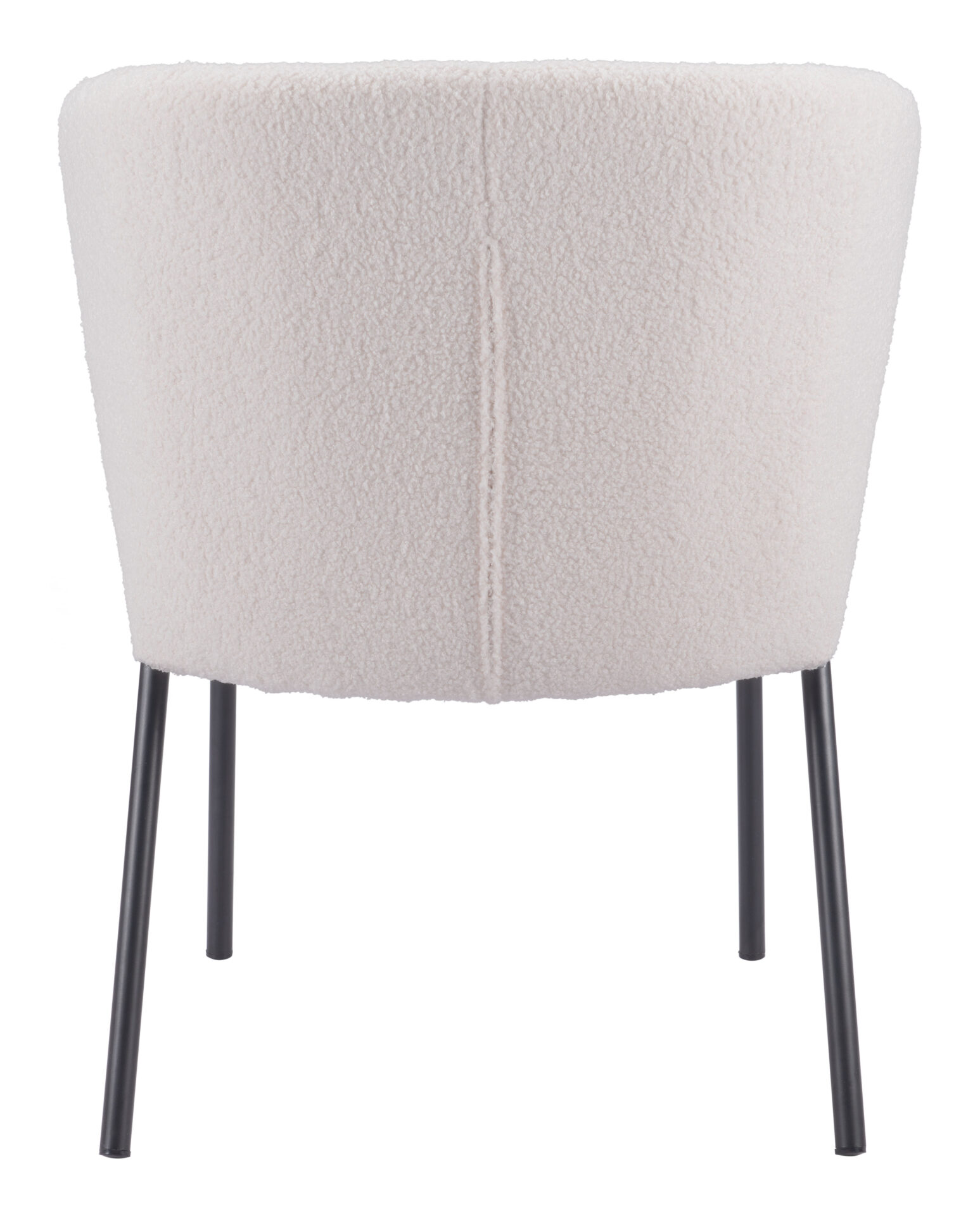 Cream Shearling Style Mid-Century Modern Stackable Dining Chair (Set of 2) 6 Cream Shearling Style Mid-Century Modern Stackable Dining Chair (Set of 2) - Image 6