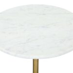 White and Gold Marble Top Modern Glam Side Table 13 White and Gold Marble Top Modern Glam Side Table