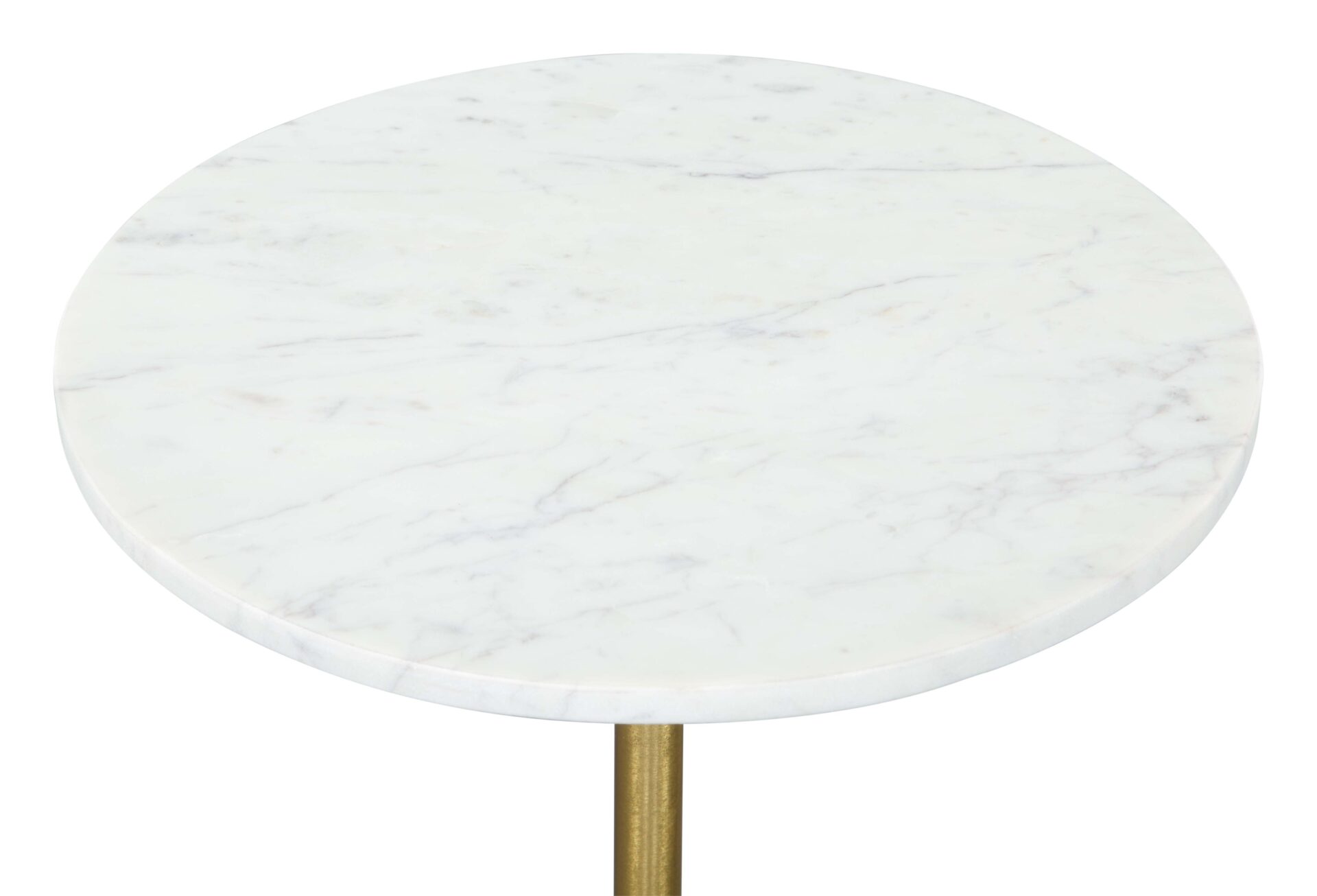 White and Gold Marble Top Modern Glam Side Table 5 White and Gold Marble Top Modern Glam Side Table - Image 5