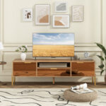 Modern Mirrored TV Stand with Storage for TVs up to 65 Inch 13 Modern Mirrored TV Stand with Storage for TVs up to 65 Inch