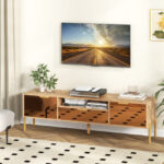 Modern Mirrored TV Stand with Storage for TVs up to 65 Inch 9 Modern Mirrored TV Stand with Storage for TVs up to 65 Inch