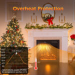 Adjustable Flame Electric Fireplace Insert with Heater and Remote Control