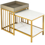 Modern Nesting Coffee Table and End Table Set (Set of 2)