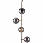 Modern Deco Gold Ceiling Lamp with Smoked Glass Shades 20 Modern Deco Gold Ceiling Lamp with Smoked Glass Shades
