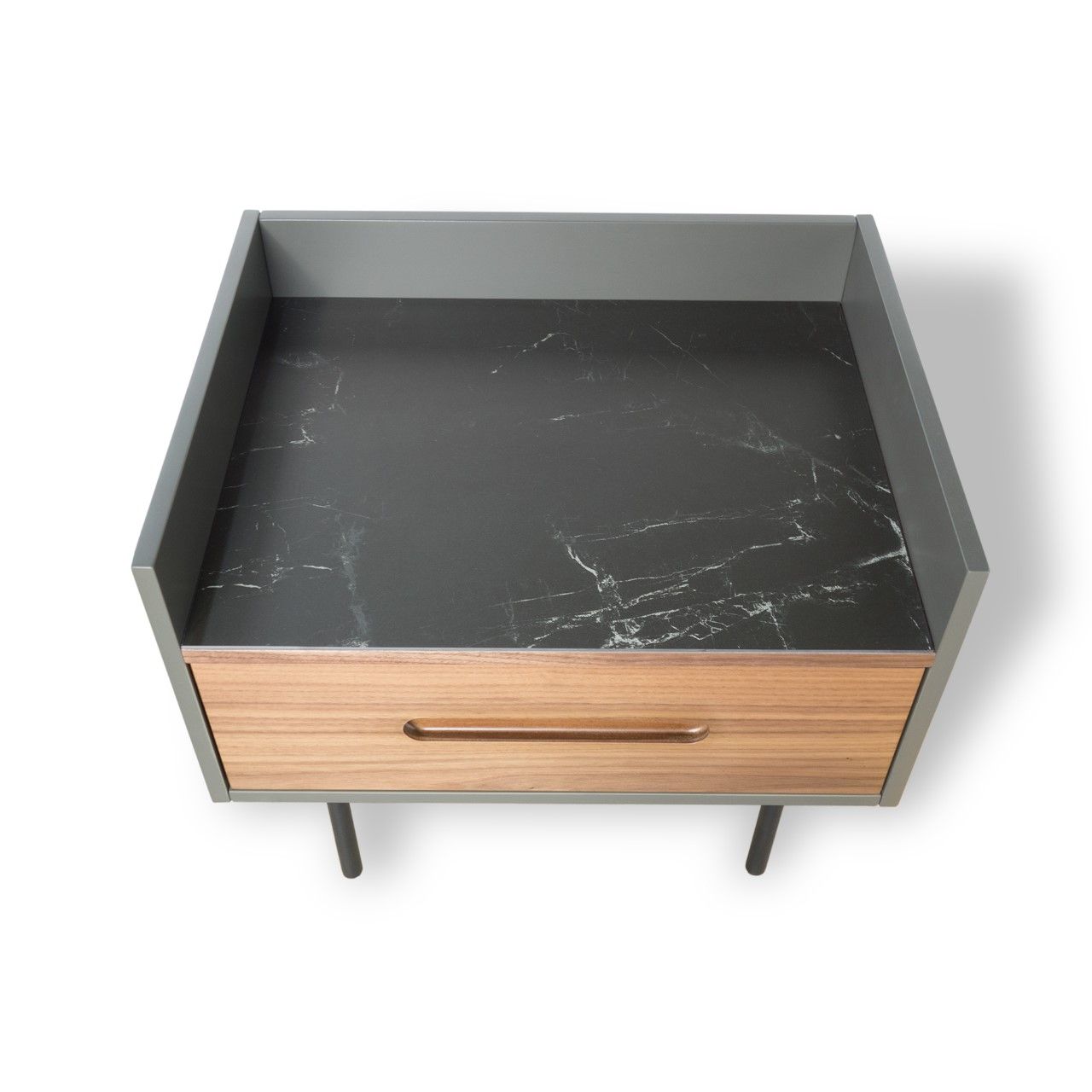 slater walnut and slate ceramic top side table