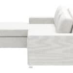 White Sectional Sofa with Modular Design and Chrome Steel Legs 17 White Sectional Sofa with Modular Design and Chrome Steel Legs
