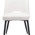 Ivory Shearling Style Dining Chairs with Steel Legs (Set of 2) 17 Ivory Shearling Style Dining Chairs with Steel Legs (Set of 2)