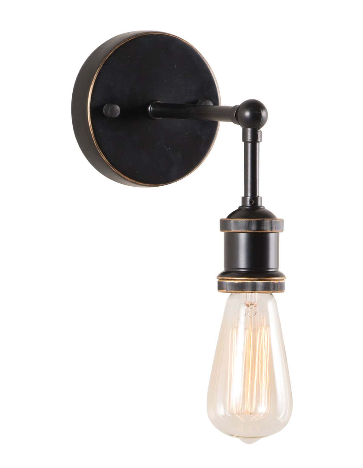 Steampunk Industrial Wall Lamp in Antique Black and Copper Finish 2 Steampunk Industrial Wall Lamp in Antique Black and Copper Finish - Image 2
