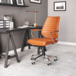 Orange Low Back Office Chair with Adjustable Height and Tilt 8 Orange Low Back Office Chair with Adjustable Height and Tilt
