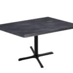 30-Inch Tall Indoor/Outdoor Table with 30 x 48-Inch Diameter Black Steel Rectangle Top, Black Wrinkle Base, and 30 x 30-Inch Diameter Foot 6 30-Inch Tall Indoor/Outdoor Table with 30 x 48-Inch Diameter Black Steel Rectangle Top, Black Wrinkle Base, and 30 x 30-Inch Diameter Foot