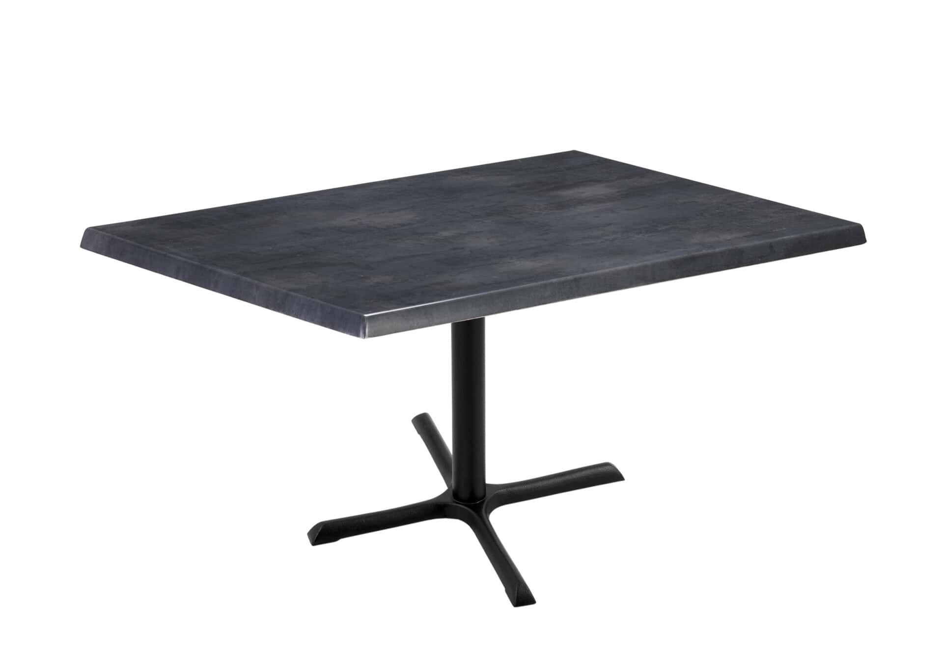 30-Inch Tall Indoor/Outdoor Table with 30 x 48-Inch Diameter Black Steel Rectangle Top, Black Wrinkle Base, and 30 x 30-Inch Diameter Foot 1 30-Inch Tall Indoor/Outdoor Table with 30 x 48-Inch Diameter Black Steel Rectangle Top, Black Wrinkle Base, and 30 x 30-Inch Diameter Foot
