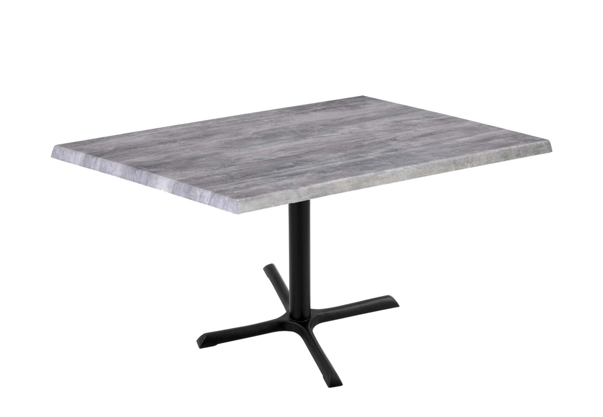 30-Inch Tall Indoor/Outdoor Table with 30 x 48-Inch Diameter Greystone Rectangle Top, Black Wrinkle Base, and 30 x 30-Inch Diameter Foot 1 30-Inch Tall Indoor/Outdoor Table with 30 x 48-Inch Diameter Greystone Rectangle Top, Black Wrinkle Base, and 30 x 30-Inch Diameter Foot