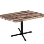 30-Inch Tall Indoor/Outdoor Table with 30 x 48-Inch Diameter Rustic Rectangle Top, Black Wrinkle Base, and 30 x 30-Inch Diameter Foot 6 30-Inch Tall Indoor/Outdoor Table with 30 x 48-Inch Diameter Rustic Rectangle Top, Black Wrinkle Base, and 30 x 30-Inch Diameter Foot