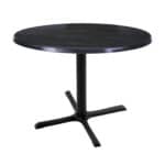 30-Inch Tall Indoor/Outdoor Table with 30-Inch Diameter Black Steel Round Top, Black Wrinkle Base, and 30 x 30-Inch Diameter Foot 6 30-Inch Tall Indoor/Outdoor Table with 30-Inch Diameter Black Steel Round Top, Black Wrinkle Base, and 30 x 30-Inch Diameter Foot