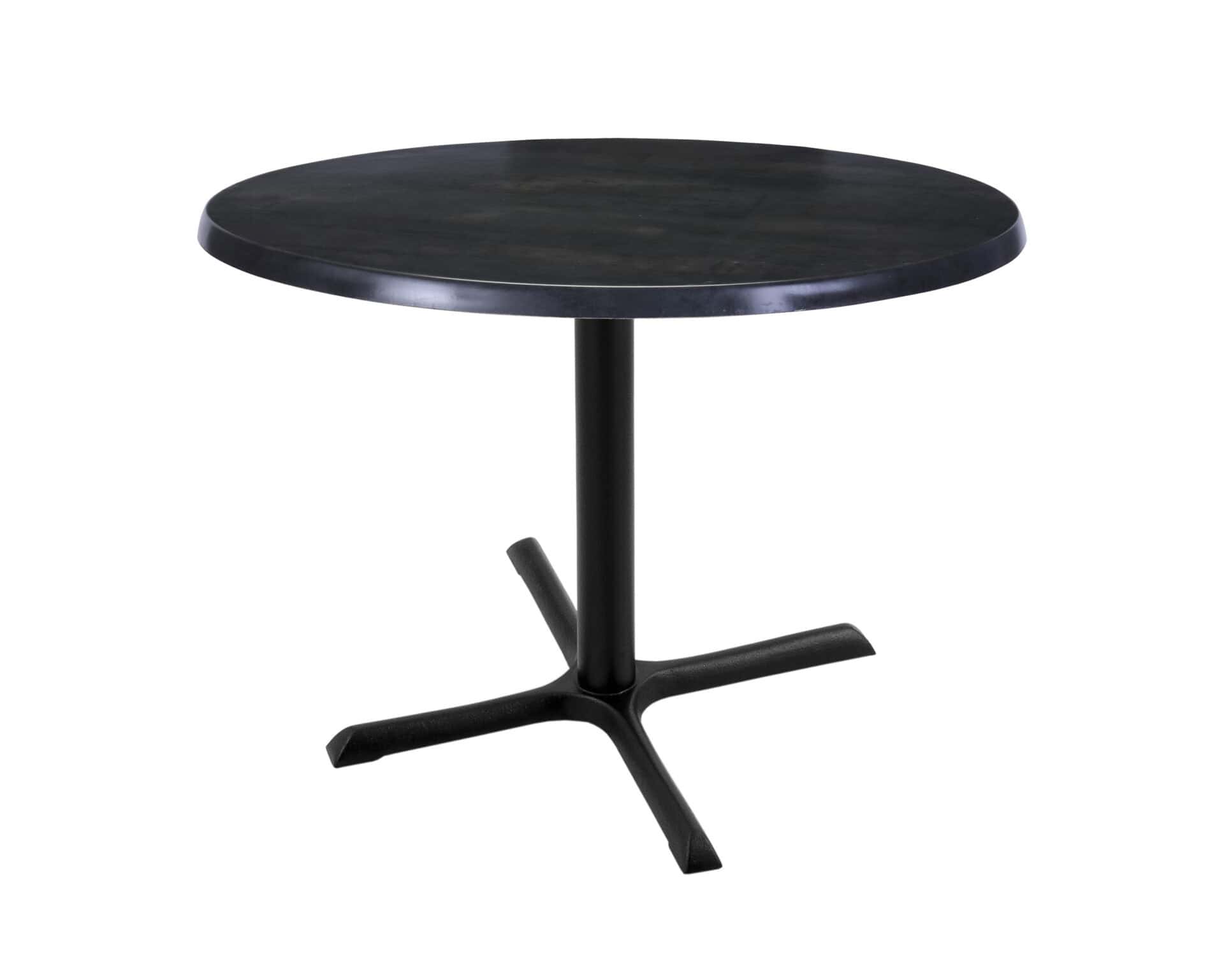 30-Inch Tall Indoor/Outdoor Table with 30-Inch Diameter Black Steel Round Top, Black Wrinkle Base, and 30 x 30-Inch Diameter Foot 1 30-Inch Tall Indoor/Outdoor Table with 30-Inch Diameter Black Steel Round Top, Black Wrinkle Base, and 30 x 30-Inch Diameter Foot