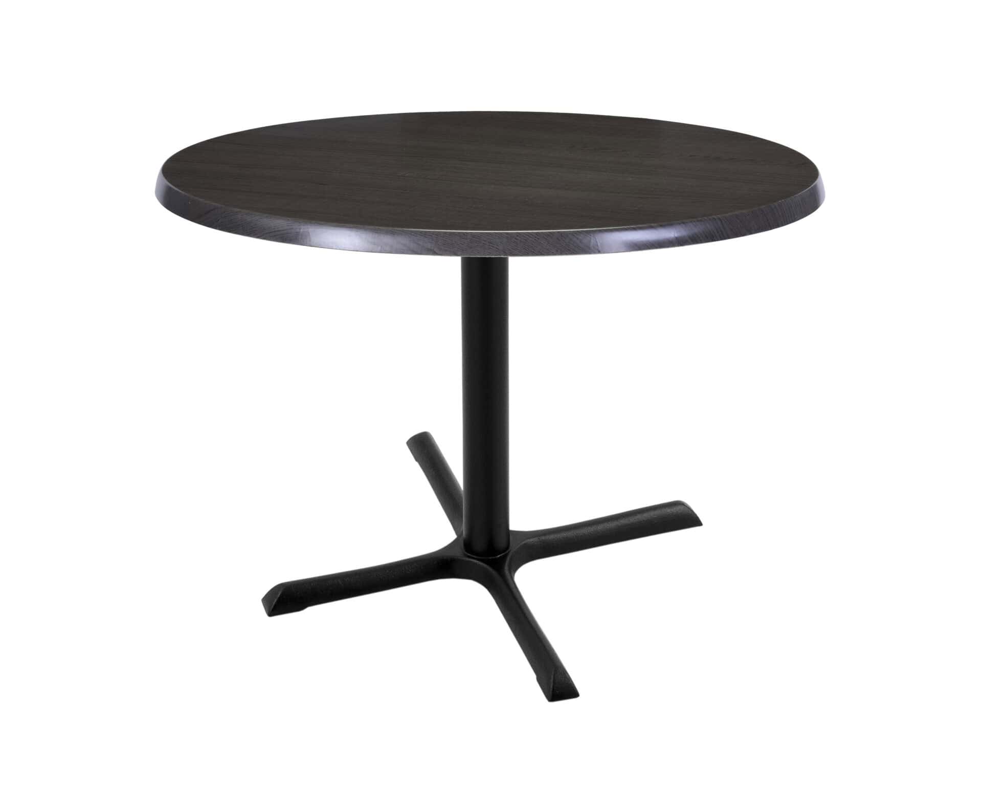 30-Inch Tall Indoor/Outdoor Table with 30-Inch Diameter Charcoal Round Top, Black Wrinkle Base, and 30 x 30-Inch Diameter Foot 1 30-Inch Tall Indoor/Outdoor Table with 30-Inch Diameter Charcoal Round Top, Black Wrinkle Base, and 30 x 30-Inch Diameter Foot