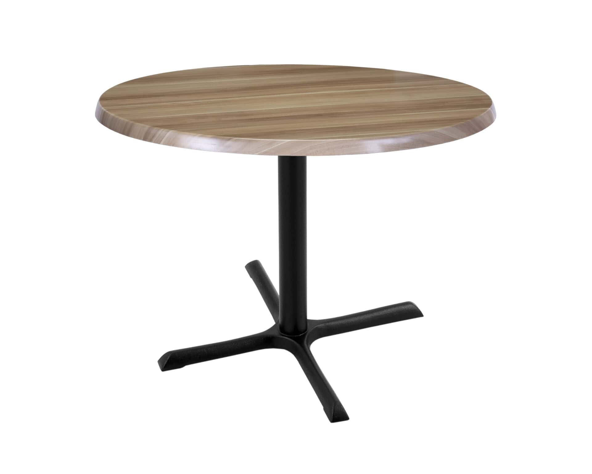 30-Inch Tall Indoor/Outdoor Table with 30-Inch Diameter Natural Round Top, Black Wrinkle Base, and 30 x 30-Inch Diameter Foot 1 30-Inch Tall Indoor/Outdoor Table with 30-Inch Diameter Natural Round Top, Black Wrinkle Base, and 30 x 30-Inch Diameter Foot