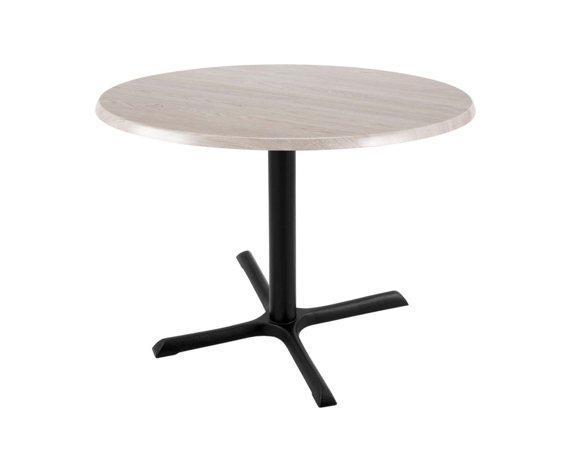 30-Inch Tall Indoor/Outdoor Table with 30-Inch Diameter White Ash Round Top, Black Wrinkle Base, and 30 x 30-Inch Diameter Foot 1 30-Inch Tall Indoor/Outdoor Table with 30-Inch Diameter White Ash Round Top, Black Wrinkle Base, and 30 x 30-Inch Diameter Foot
