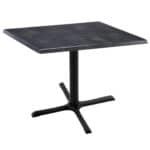 30-Inch Tall Indoor/Outdoor Table with 30 x 30-Inch Diameter Black Steel Square Top, Black Wrinkle Base, and 30 x 30-Inch Diameter Foot 6 30-Inch Tall Indoor/Outdoor Table with 30 x 30-Inch Diameter Black Steel Square Top, Black Wrinkle Base, and 30 x 30-Inch Diameter Foot