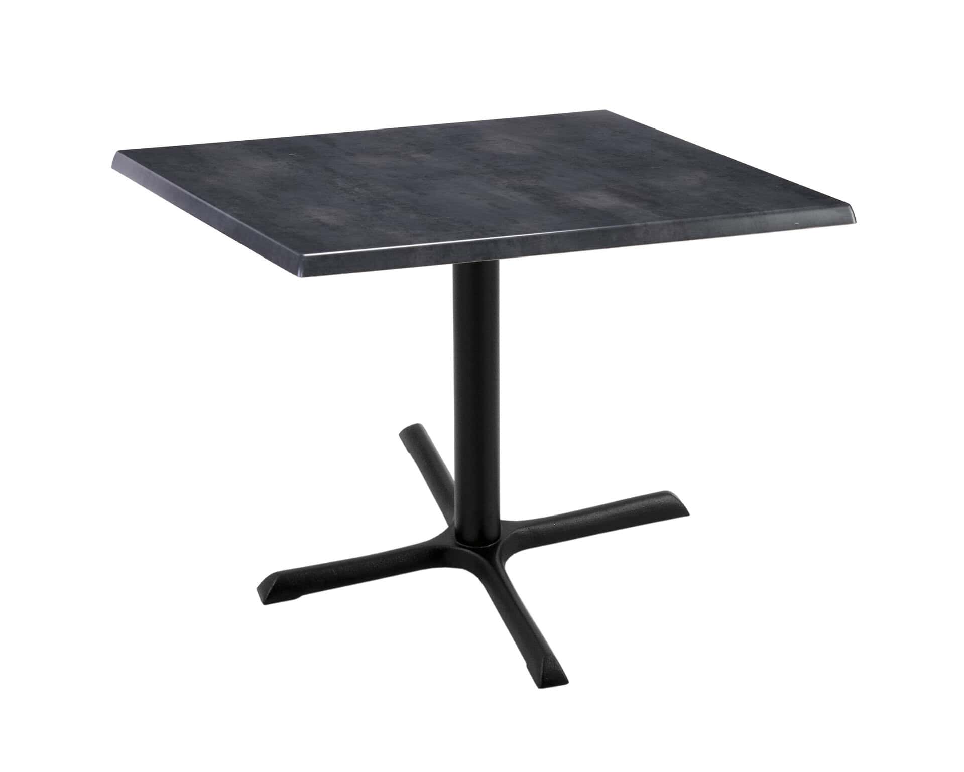 30-Inch Tall Indoor/Outdoor Table with 30 x 30-Inch Diameter Black Steel Square Top, Black Wrinkle Base, and 30 x 30-Inch Diameter Foot 6 30-Inch Tall Indoor/Outdoor Table with 30 x 30-Inch Diameter Black Steel Square Top, Black Wrinkle Base, and 30 x 30-Inch Diameter Foot