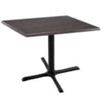 30-Inch Tall Indoor/Outdoor Table with 30 x 30-Inch Diameter Charcoal Square Top, Black Wrinkle Base, and 30 x 30-Inch Diameter Foot 6 30-Inch Tall Indoor/Outdoor Table with 30 x 30-Inch Diameter Charcoal Square Top, Black Wrinkle Base, and 30 x 30-Inch Diameter Foot