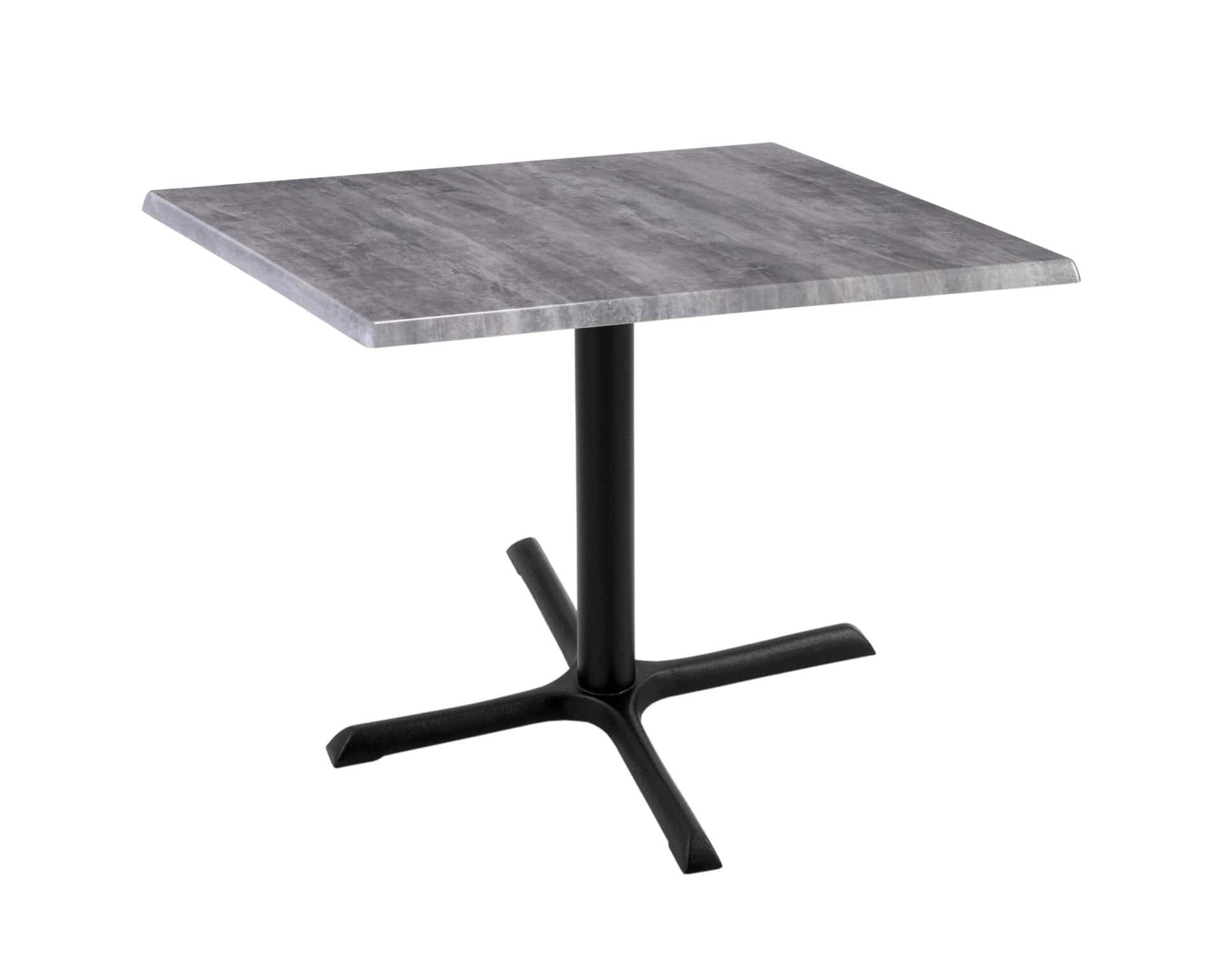 30-Inch Tall Indoor/Outdoor Table with 30 x 30-Inch Diameter Greystone Square Top, Black Wrinkle Base, and 30 x 30-Inch Diameter Foot 1 30-Inch Tall Indoor/Outdoor Table with 30 x 30-Inch Diameter Greystone Square Top, Black Wrinkle Base, and 30 x 30-Inch Diameter Foot