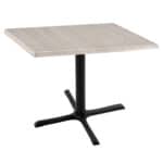 30-Inch Tall Indoor/Outdoor Table with 30 x 30-Inch Diameter White Ash Square Top, Black Wrinkle Base, and 30 x 30-Inch Diameter Foot 6 30-Inch Tall Indoor/Outdoor Table with 30 x 30-Inch Diameter White Ash Square Top, Black Wrinkle Base, and 30 x 30-Inch Diameter Foot