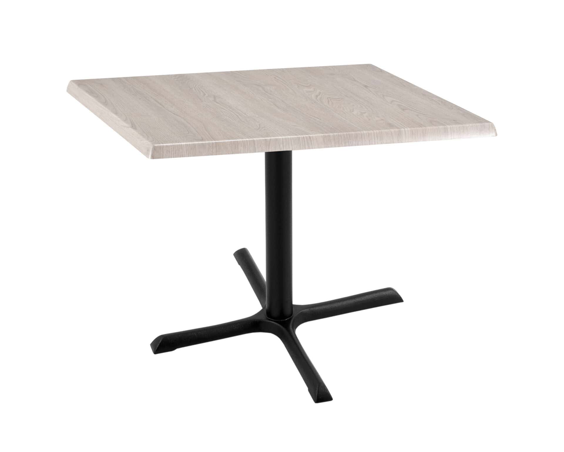 30-Inch Tall Indoor/Outdoor Table with 30 x 30-Inch Diameter White Ash Square Top, Black Wrinkle Base, and 30 x 30-Inch Diameter Foot 1 30-Inch Tall Indoor/Outdoor Table with 30 x 30-Inch Diameter White Ash Square Top, Black Wrinkle Base, and 30 x 30-Inch Diameter Foot