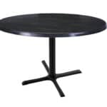 30-Inch Tall Indoor/Outdoor Table with 36-Inch Diameter Black Steel Round Top, Black Wrinkle Base, and 30 x 30-Inch Diameter Foot 6 30-Inch Tall Indoor/Outdoor Table with 36-Inch Diameter Black Steel Round Top, Black Wrinkle Base, and 30 x 30-Inch Diameter Foot