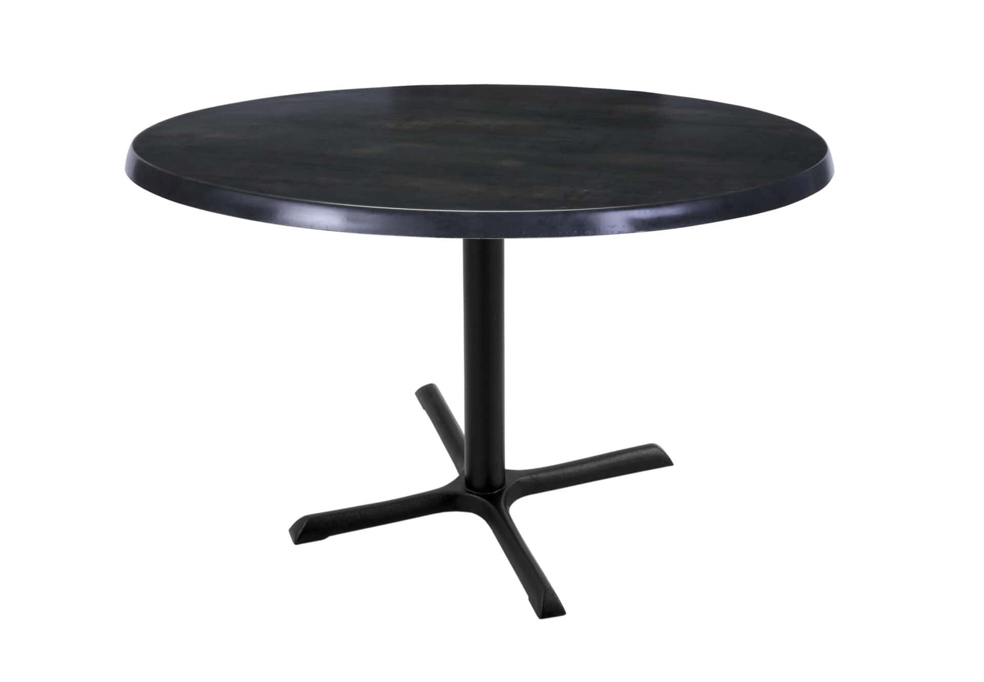30-Inch Tall Indoor/Outdoor Table with 36-Inch Diameter Black Steel Round Top, Black Wrinkle Base, and 30 x 30-Inch Diameter Foot 1 30-Inch Tall Indoor/Outdoor Table with 36-Inch Diameter Black Steel Round Top, Black Wrinkle Base, and 30 x 30-Inch Diameter Foot