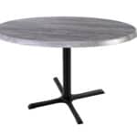 30-Inch Tall Indoor/Outdoor Table with 36-Inch Diameter Greystone Round Top, Black Wrinkle Base, and 30 x 30-Inch Diameter Foot 6 30-Inch Tall Indoor/Outdoor Table with 36-Inch Diameter Greystone Round Top, Black Wrinkle Base, and 30 x 30-Inch Diameter Foot