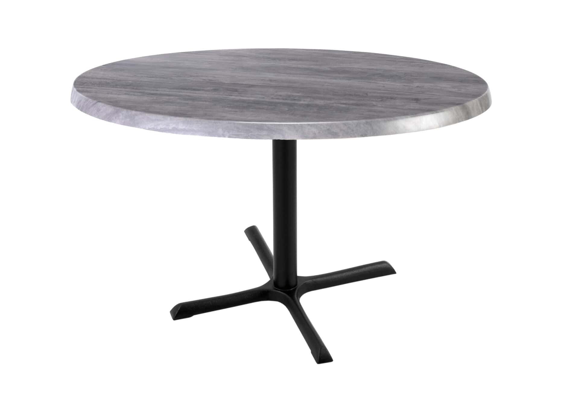 30-Inch Tall Indoor/Outdoor Table with 36-Inch Diameter Greystone Round Top, Black Wrinkle Base, and 30 x 30-Inch Diameter Foot 1 30-Inch Tall Indoor/Outdoor Table with 36-Inch Diameter Greystone Round Top, Black Wrinkle Base, and 30 x 30-Inch Diameter Foot